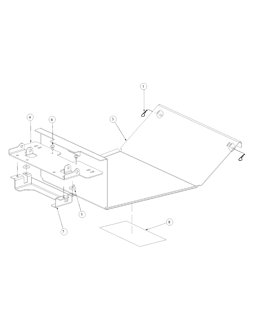 Floor Panel Assembly Diagram and Parts List for M48-KW 53AB5DAV150-19-HP Cub Cadet Lawn Tractor